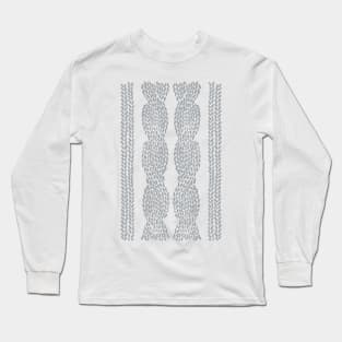 Cable Knit 1 Gray Long Sleeve T-Shirt